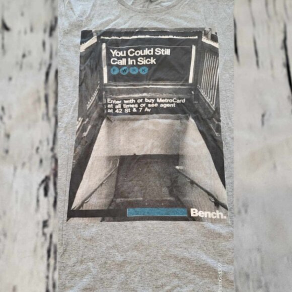 New Bench Call In Sick Design T-Shirt Size M - Picture 6 of 6